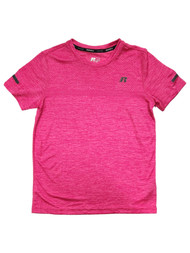 Russell Boys Purple Breathable Dri-power Athletic T-Shirt Tee Shirt Size L 10-12
