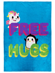 Adopt Me Kids Twin or Full Bed Blanket, Free Hugs Super Soft Colorful 62x90