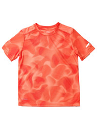 Athletic Works Boys Silky Short Sleeved Orange Ripple Design Tee T-Shirt