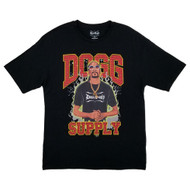 Dogg Supply Mens Black Fire Snoop Dogg Graphic Tee Gangsta Rap T-Shirt