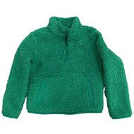 Wondershop Girls Green Quarter Zip Sherpa Jacket Sweatshirt