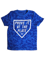 Xersion Boys Blue "Prove It At The Plate" Themed Athletic T-Shirt Tee Shirt