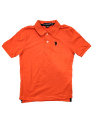 U.S. Polo Assn. Boys Orange Collared Polo Short Sleeve T-Shirt Polo Shirt