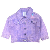Care Bears Infant & Toddler Girls Purple Denim Acid Wash Jacket