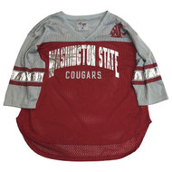 Womens Washington State University WSU Cougars Football Mesh Jersey Shirt