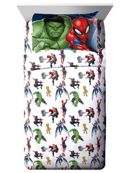 Avengers Kids Microfiber Sheet Set, Marvel Super Hero Full Bed Sheets