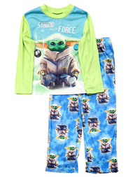 Star Wars Boys Blue Baby Yoda Long Sleeve T-Shirt Sleep Pants Pajama Set Size 6