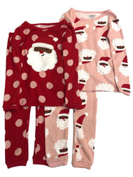 Carters Infant & Toddler 4pc Santa Claus Pajamas Christmas Sleep Set