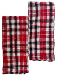 Spring Shop Woven Red & Black Plaid Kitchen Towel Set - 2 Dish Towels