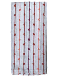 Spring Shop Orange Coral Embroidered Stripe Kitchen Towel Set - 2 Dish Towels