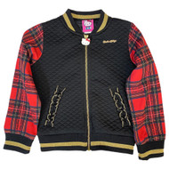 Hello Kitty Girls Red & Black Plaid Zip Up Sweatshirt Sweat Jacket 5