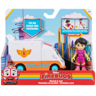Disney Junior Firebuds Violet and Axl Figure and Ambulance Vehicle Set