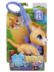 furReal Peealots Lil’ Wags Tabby Cat, Includes Leash & Handle, Electronic Pet