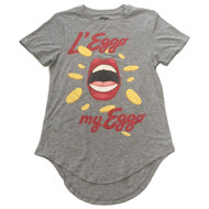 Kelloggs Womens (Jrs) Gray Eggo Waffle T-Shirt Tee Shirt