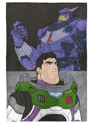 Buzz Lightyear Inner Space Kids Twin Bed Blanket, Super Soft Disney 62x90