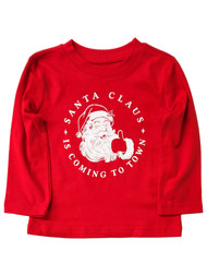 Infant & Toddler Boys Red Santa Claus Long Sleeve Christmas T-Shirt Tee