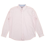 Chaps Mens Pink Stripe Long Sleeve Oxford Untucked Button Down Shirt