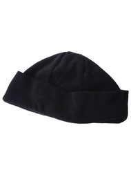 Women's Black Fleece Beanie Cuffed Stocking Cap Hat