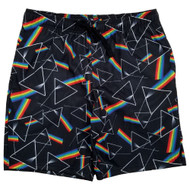 Pink Floyd Mens Black DSOTM Prism Fleece Lined Lounge & Sleep Shorts