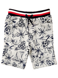 Chaps Boys Gray Snorkel Dog & Sailboat Adjustable Waistband Shorts