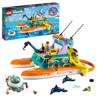 Lego Friends Sea Rescue Boat Building Set with Dolphin #41734, 717 Piece