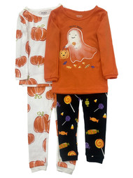 Carters Infant Toddler Girls Spooky Sweet Halloween Pajamas 4pc Sleep Set