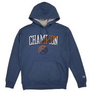 Champion Mens Elevation Blue Powerblend Graphic Hoodie Pullover Sweatshirt