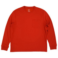 St. Johns Bay Mens Orange Shade Long Sleeve Crew Pocket Tee T-Shirt