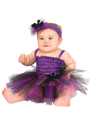 Infant Girls Baby Bat Purple Tutu Dress & Headband Halloween Costume 0-6 Months