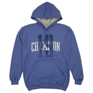 Champion Mens Stone Crush Blue Powerblend Fleece Pullover Hoodie Sweatshirt