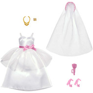 Barbie Wedding Fashion Pack Doll Clothes with Bridal Dress & Bride Accessories