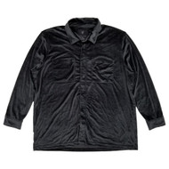Shaquille O'Neal XLG Mens Black Brushed Long Sleeve Button-Down Shirt