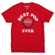Coca-Cola Mens Red Best Pop Ever Short Sleeve Graphic Tee Crew Neck T-Shirt