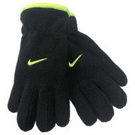 Nike Boys Black Volt Insulated  Performance Fleece Snow & Ski Gloves One Size