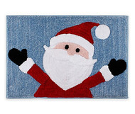Saturday Knight Bathroom Rug, Sterling Santa Christmas Design 20 x 30 Inches