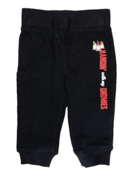 Infant & Toddler Boys Hangin With My Gnomies Black Gnome Holiday Sweat Pants