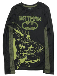 Jumping Beans Active Boys Long Black & Green Batman T-Shirt Silky Tee Shirt