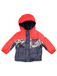 ZeroXposur Boys Red & Gray Fleece Lined Hooded Snow Coat Jacket 18 Months