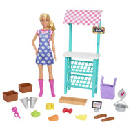 Barbie Careers Farmers Market Playset with Blonde Fashion Doll, Furniture & More