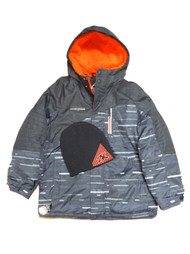Boys Blue Bubble Puffer Ski Jacket Winter Snow Coat Medium (8)