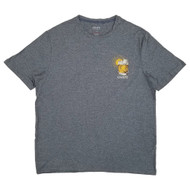 Chaps Mens Light Gray Heather Short Sleeve Performance Graphic T-Shirt X-Large