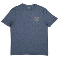 Chaps Mens Navy Blue Short Sleeve Performance Graphic T-Shirt