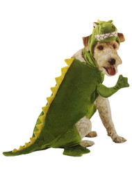 Plush Green Dinosauar Dog Costume 2 Piece Halloween Dino Pet Attire