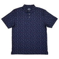 Ben Hogan Mens Navy Blue Sailboat Short Sleeve Performance Golf Polo Shirt