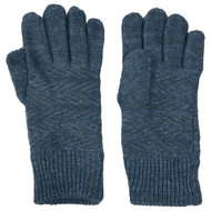 Isotoner Knit Gloves Womens Plush Fleece Lined Blue Speckle