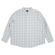 George Mens Gray Plaid Long Sleeve Button-Down Poplin Shirt 3XL