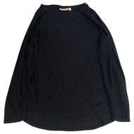 Evri Womens Plus Size Lightweight Sweater Soft Black Ribbed