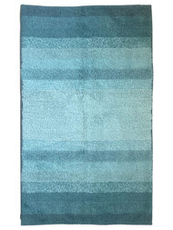 Sonoma Shades of Teal Ombre Stripe Plush Pile Bath Rug, 23x38 Cotton Bath Mat