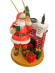Coca Cola 75th Anniversary Santa At Fireplace Christmas Tree Ornament