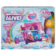 Hatchimals Alive Hatchi-Nursery Playset with 4 Figures, 13 Accessories